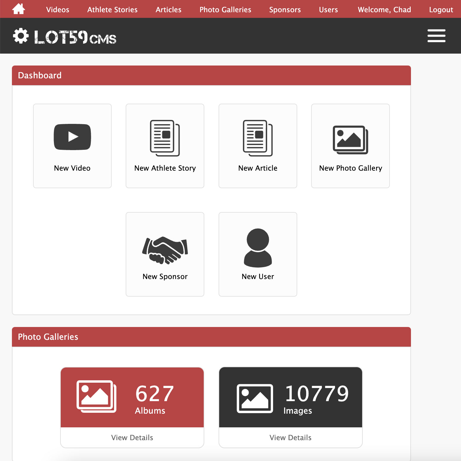 Lot59 Content Management System platform